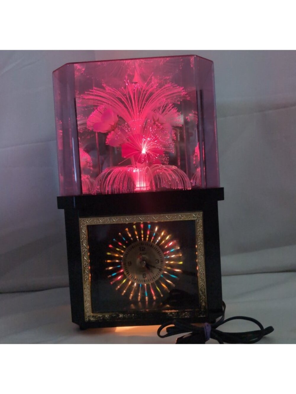 Kirch Clock Rotating Fiber Optic Flower Light Motion Vintage Seiko Mantle REPAIR